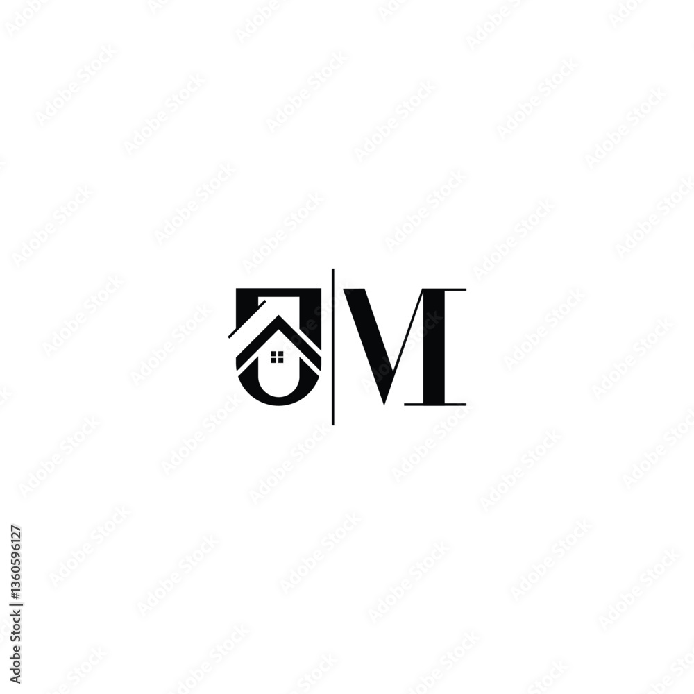 Obraz premium JM Roofing Logo Design Idea