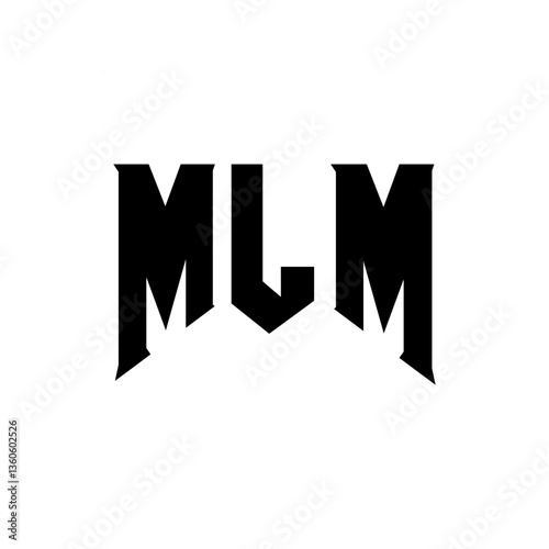 MLM letter logo design for technology company. MLM logo design black and white color combination. MLM logo, MLM vector, MLM design, MLM icon, MLM alphabet. MLM typography logo design.