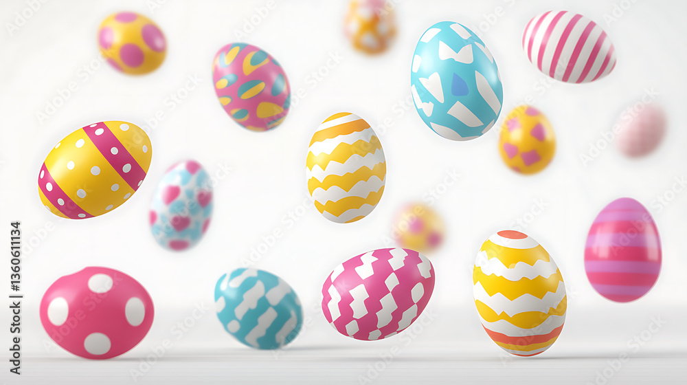 floating colorful Easter egg floating colorful Easter egg