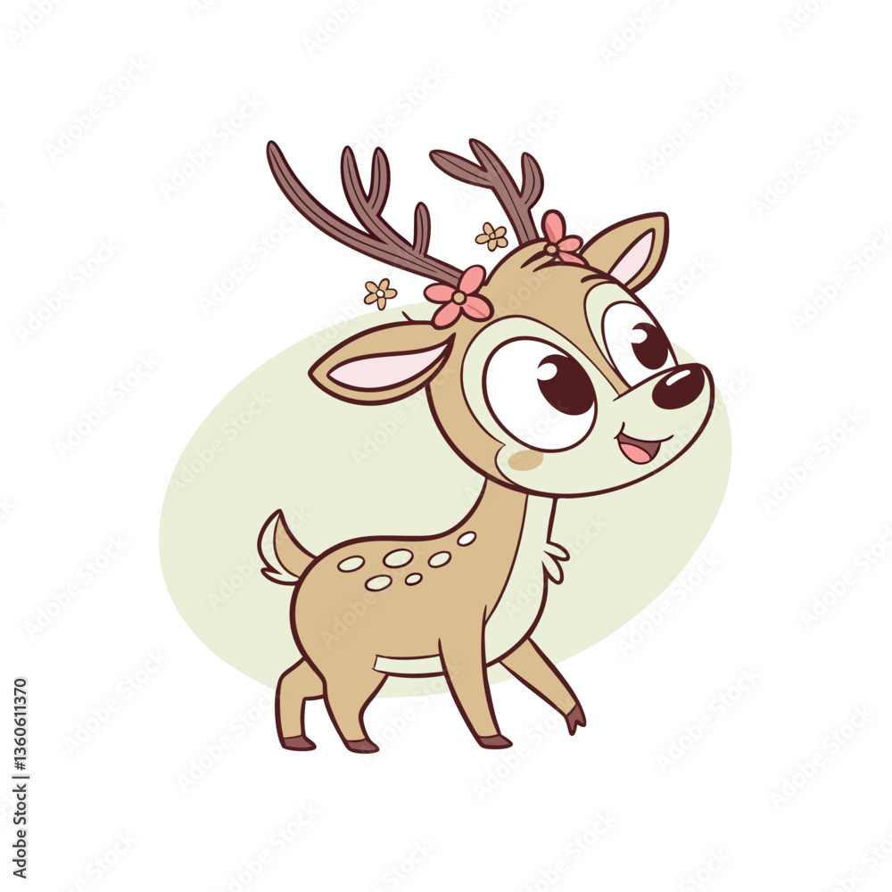 christmas reindeer with red ribbon christmas reindeer with red ribbon