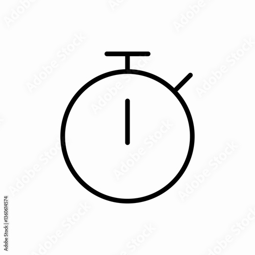 Timer countdown stopwatch clock icon vector sign
