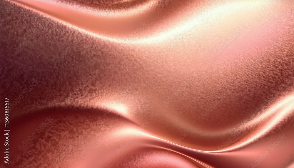 Obraz premium shiny grainy matte copper foil texture blurry abstract gradient rose gold metal luster background