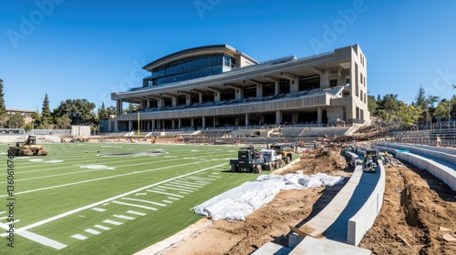 University Stadium Under Construction: A Glimpse of Modern Athletic Architecture