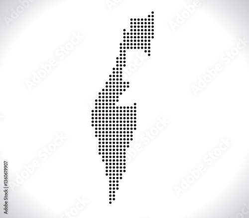 Map of Israel from dots