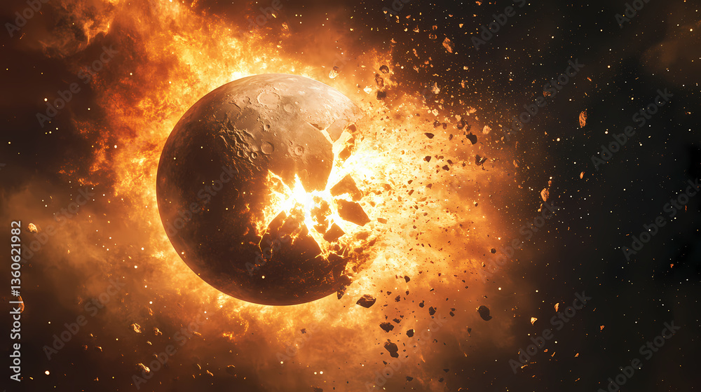 Fototapeta premium dramatic intense explosion