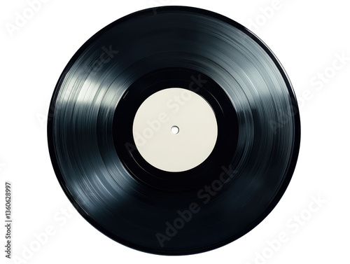 Isolated black record for music