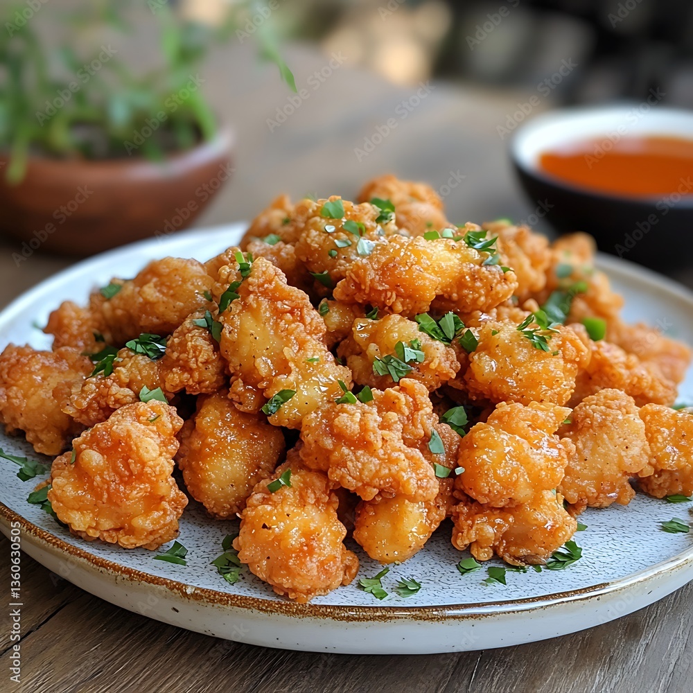 Fried chicken wings with golden crispy texture and sweet glaze high resolution picture Fried chicken wings with golden crispy texture and sweet glaze high resolution picture