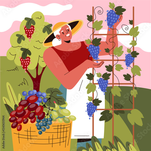 National Wine Day. Flat Vector Illustration