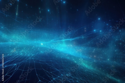Digital Universe: A vibrant display of a digital abstract world, showcasing the intricate connections and patterns of data flowing through cyberspace. Perfect for tech-related themes.