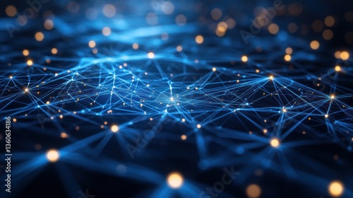 Abstract network connections, digital data flow, technology, futuristic background