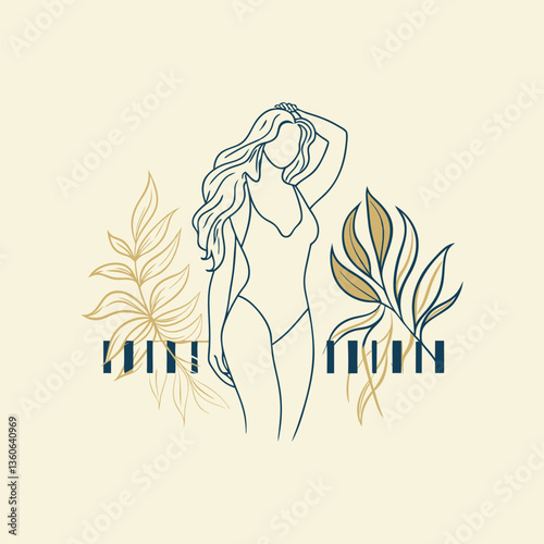 Premium Beauty and Fashion Brand Logo vector with Elegant Sexy Feminine Design