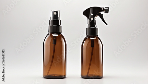 Stylish Brown Spray Bottle Isolated on a Clean Background for Beauty Applications