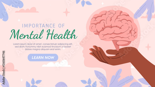 Importance of mental health. Vector illustration