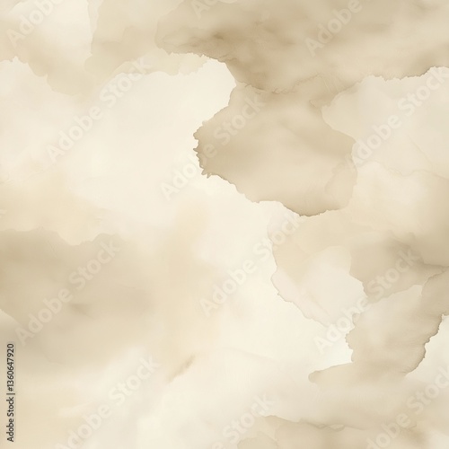 Soft beige cloudy watercolor background art for design projects