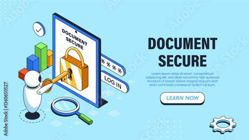 Document security concept. Vector illustration