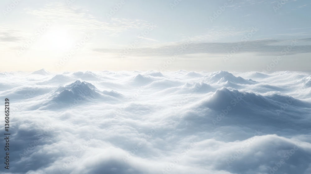 Serene Cloudscape Above the Horizon Serene Cloudscape Above the Horizon