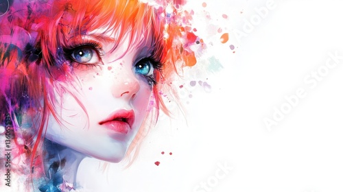 Vibrant Portrait of a Young Woman