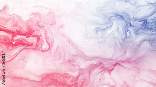 Abstract Red and Blue Swirl Art