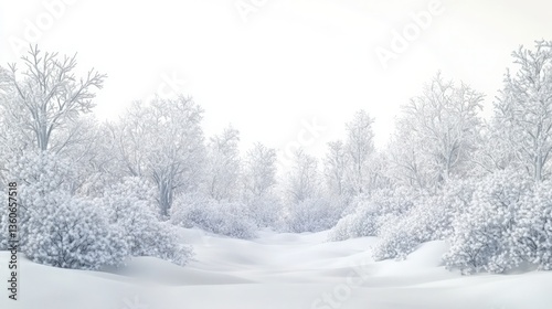 Serene Winter Wonderland in Snow