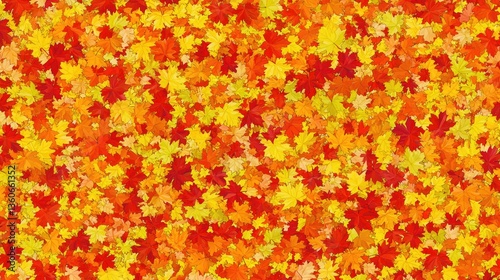Autumn leaves background, vibrant colors, fall foliage