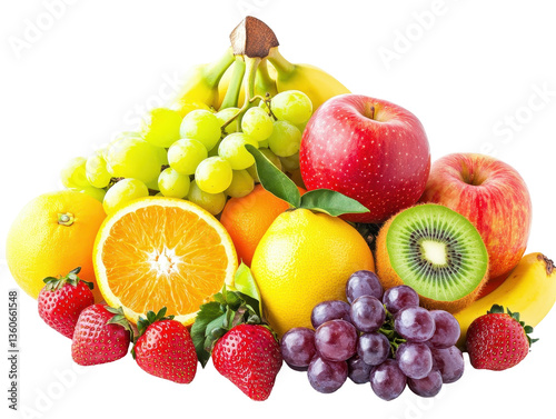 Isolated Colorful Fresh Fruits