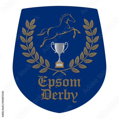 Elegant Crest-Style Epsom Derby Vector Logo

