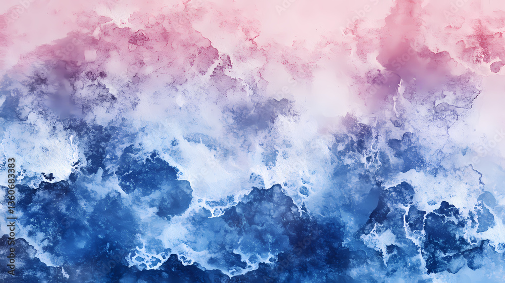 Obraz premium Watercolor paper texture with salt effects, creating unique crystalline patterns. Crystalline Sheath. Illustration