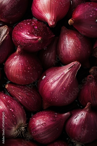 Obraz na płótnie fresh organic onion in Spring w salonie