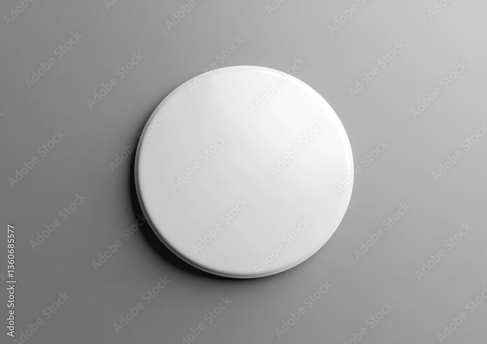 White Round Object Displayed on Gray Surface for Product Mockup White Round Object Displayed on Gray Surface for Product Mockup