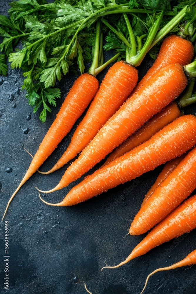 fresh organic carrot in Spring
