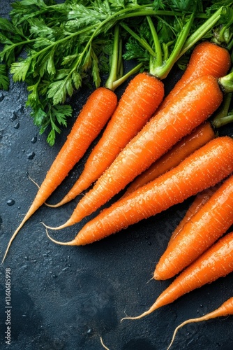 Obraz na płótnie fresh organic carrot in Spring w salonie