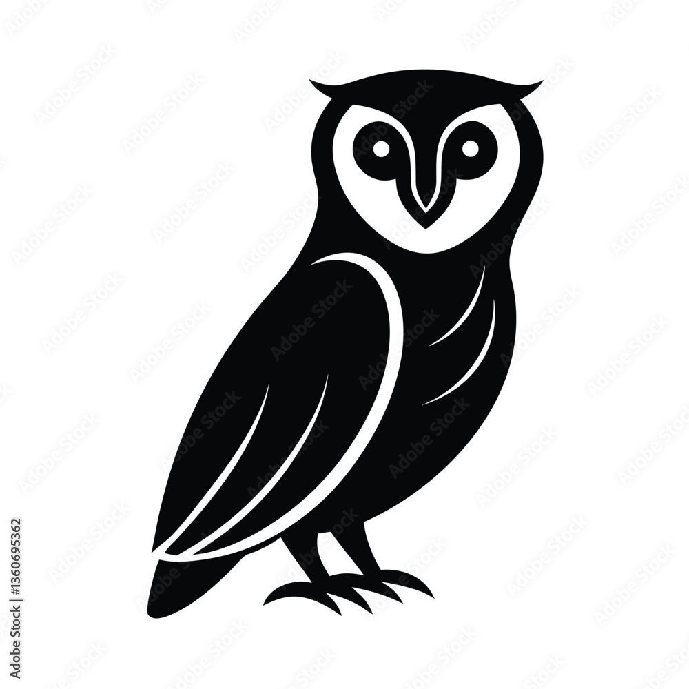 Barn Owl vector silhouette Barn Owl vector silhouette
