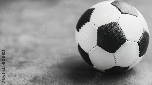 Soccer ball on textured background  