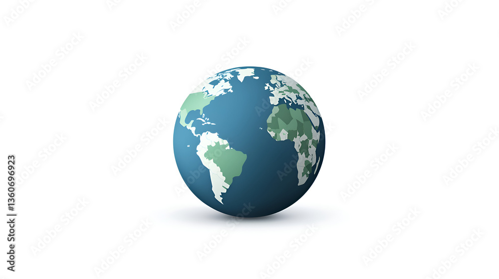 Exploring the Earth's Geography: A Blue and Green Globe Map of Continents, Countries, Oceans, and Landmasses in a Unified Journey of Culture, Nature, and Sustainability Exploring the Earth's Geography: A Blue and Green Globe Map of Continents, Countries, Oceans, and Landmasses in a Unified Journey of Culture, Nature, and Sustainability