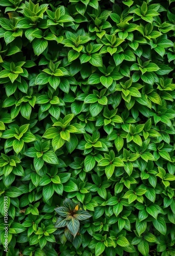Wallpaper Mural Lush green foliage wall, vibrant leaves texture, leaves texture, spring Torontodigital.ca