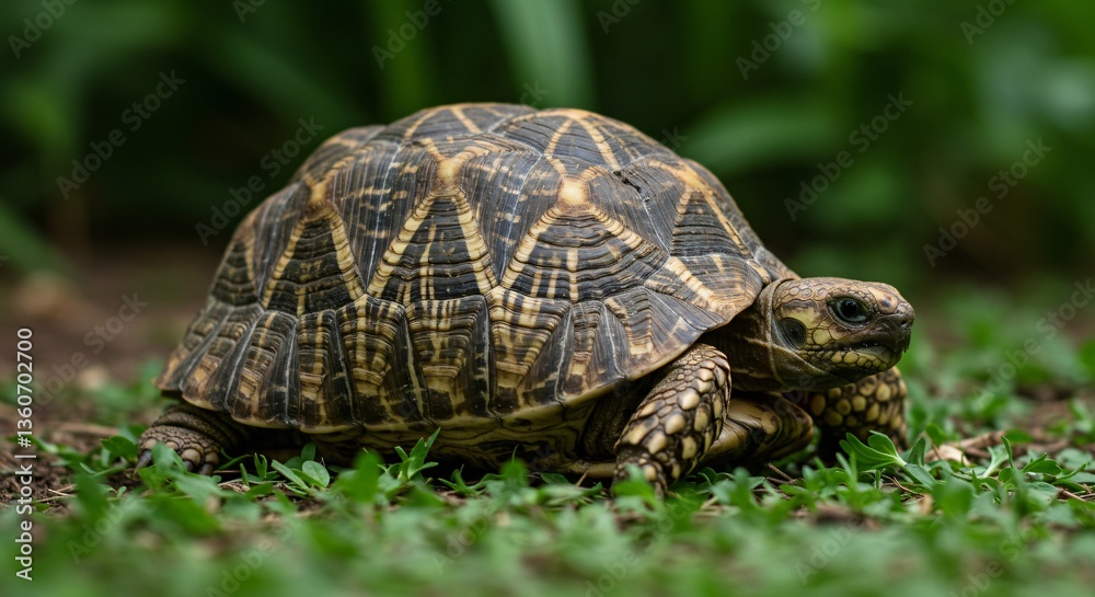 A close up photograph of a beautiful tortoise on the ground A close up photograph of a beautiful tortoise on the ground