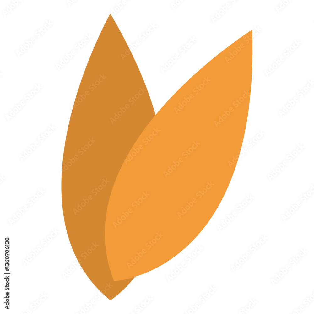 Isolated colored leaf sketch icon Isolated colored leaf sketch icon