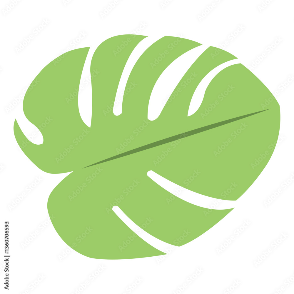 Naklejka premium Isolated colored leaf sketch icon