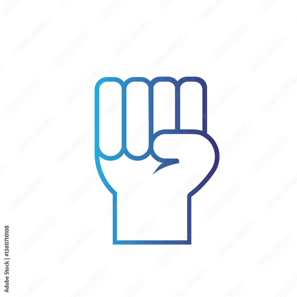 Isolated outline hand gesture icon Flat design Isolated outline hand gesture icon Flat design