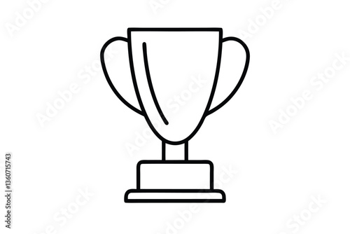 gold cup isolated on white