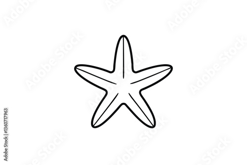 star fish line art vector icon .eps
