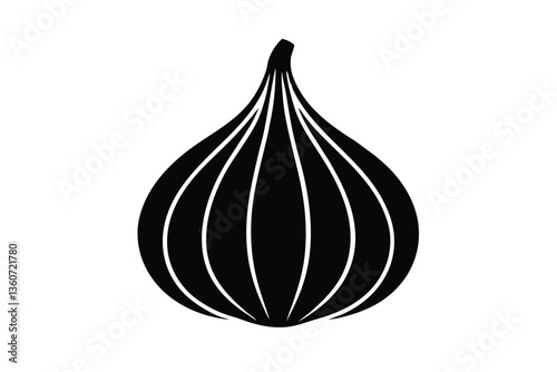 garlic vector icon on white.eps
