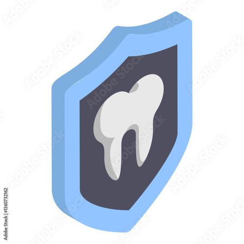 Dental treatment covered in insurance isometric concept, Teeth Loss Protection vector icon design, Dentures symbol,Oral Healthcare sign, Dental instrument illustration