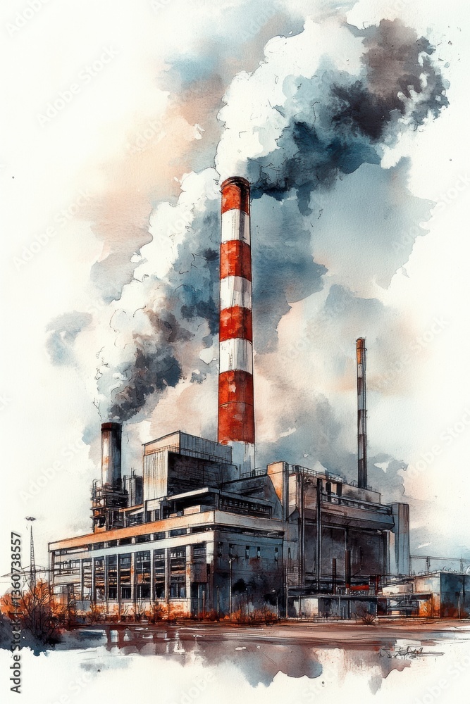 Air pollution impact on environment.