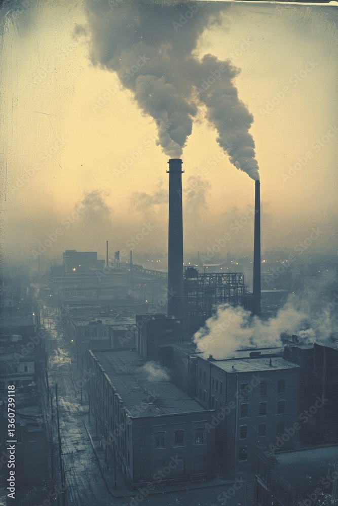 Air pollution impact on environment.
