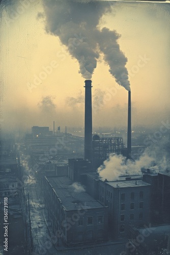 Obraz na płótnie Air pollution impact on environment. w salonie