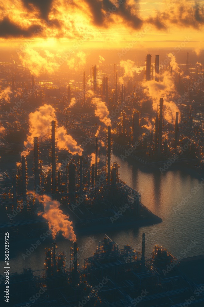 Air pollution impact on environment.