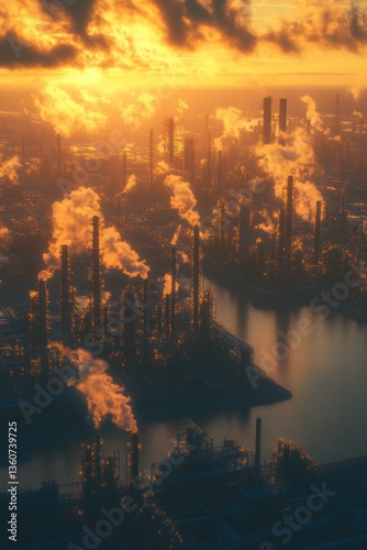 Obraz na płótnie Air pollution impact on environment. w salonie