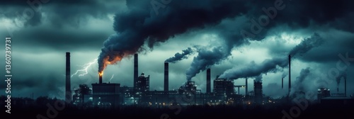 Air pollution impact on environment.