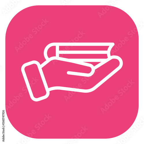 Line Art Courtroom Oath Rounded Square Icon
